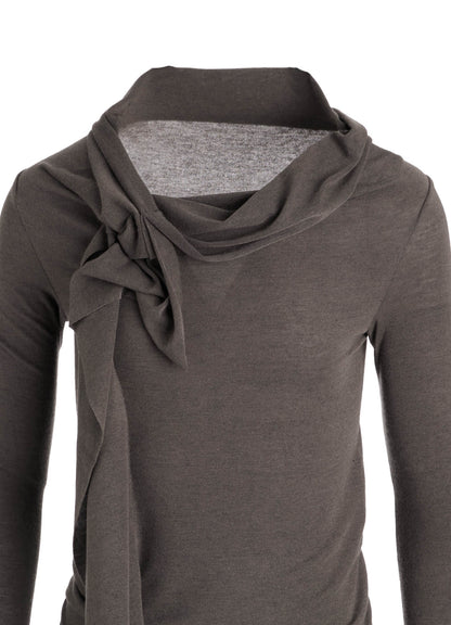 GAUZE STRETCH JERSEY DRAPED T