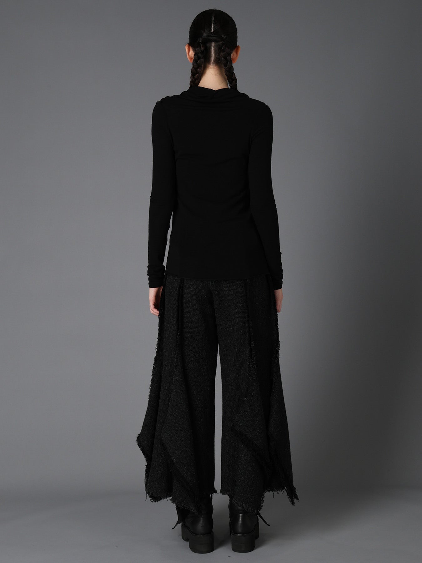 GAUZE STRETCH JERSEY DRAPED T