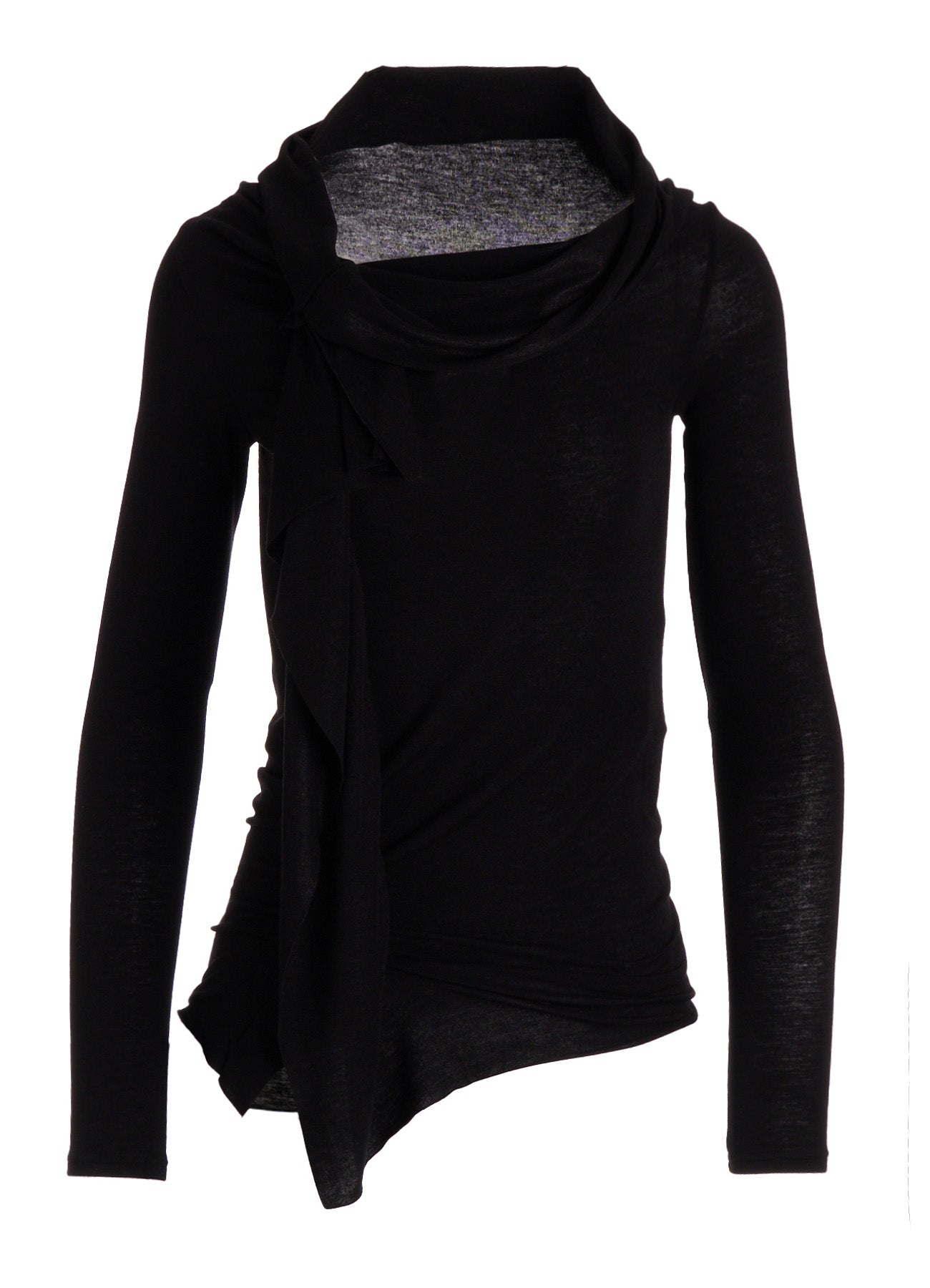 GAUZE STRETCH JERSEY DRAPED T