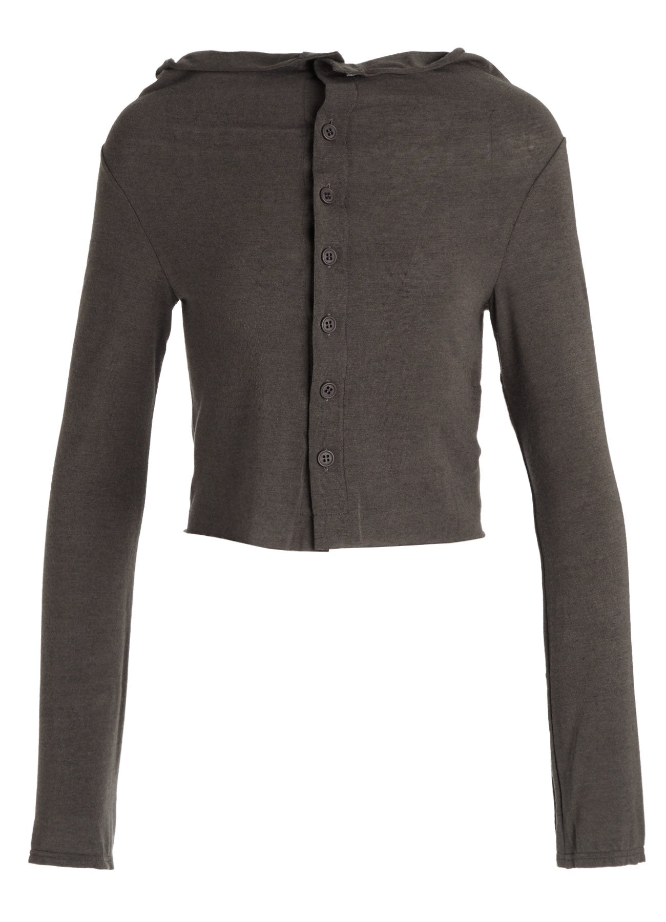 GAUZE STRETCH JERSEY DRAPED CARDIGAN