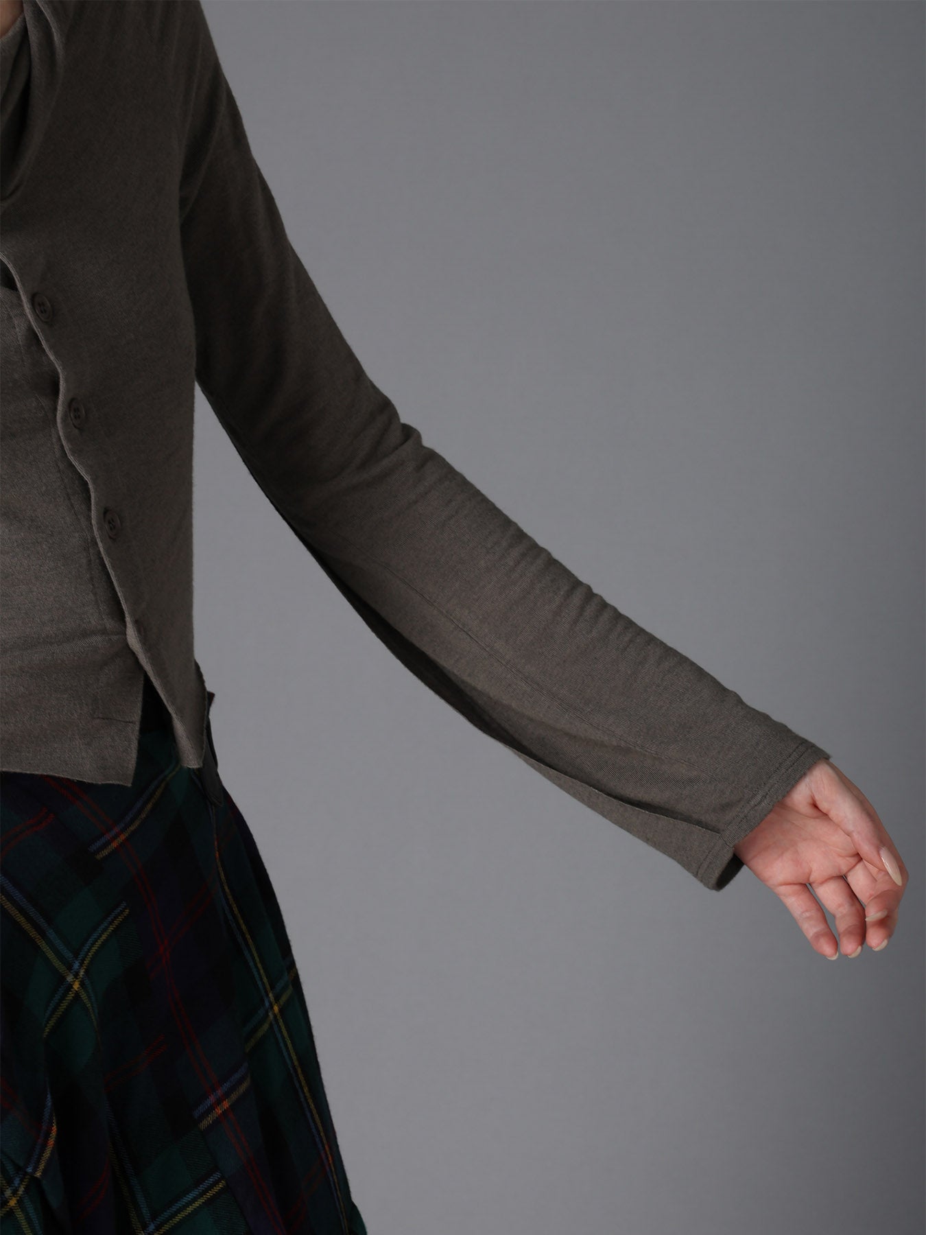 GAUZE STRETCH JERSEY DRAPED CARDIGAN