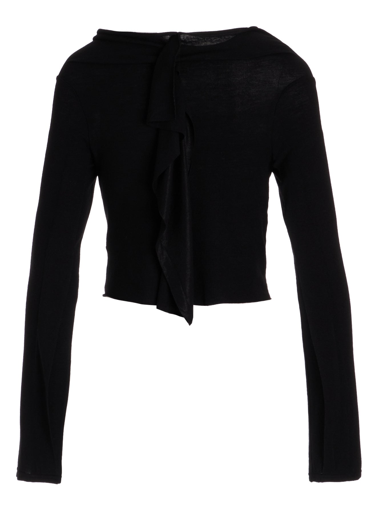 GAUZE STRETCH JERSEY DRAPED CARDIGAN