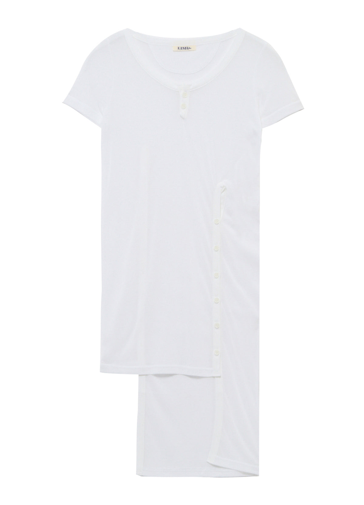HIGH TWIST JERSEY KEY NECK SIDE SLIT