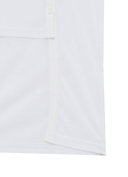 HIGH TWIST JERSEY KEY NECK SIDE SLIT