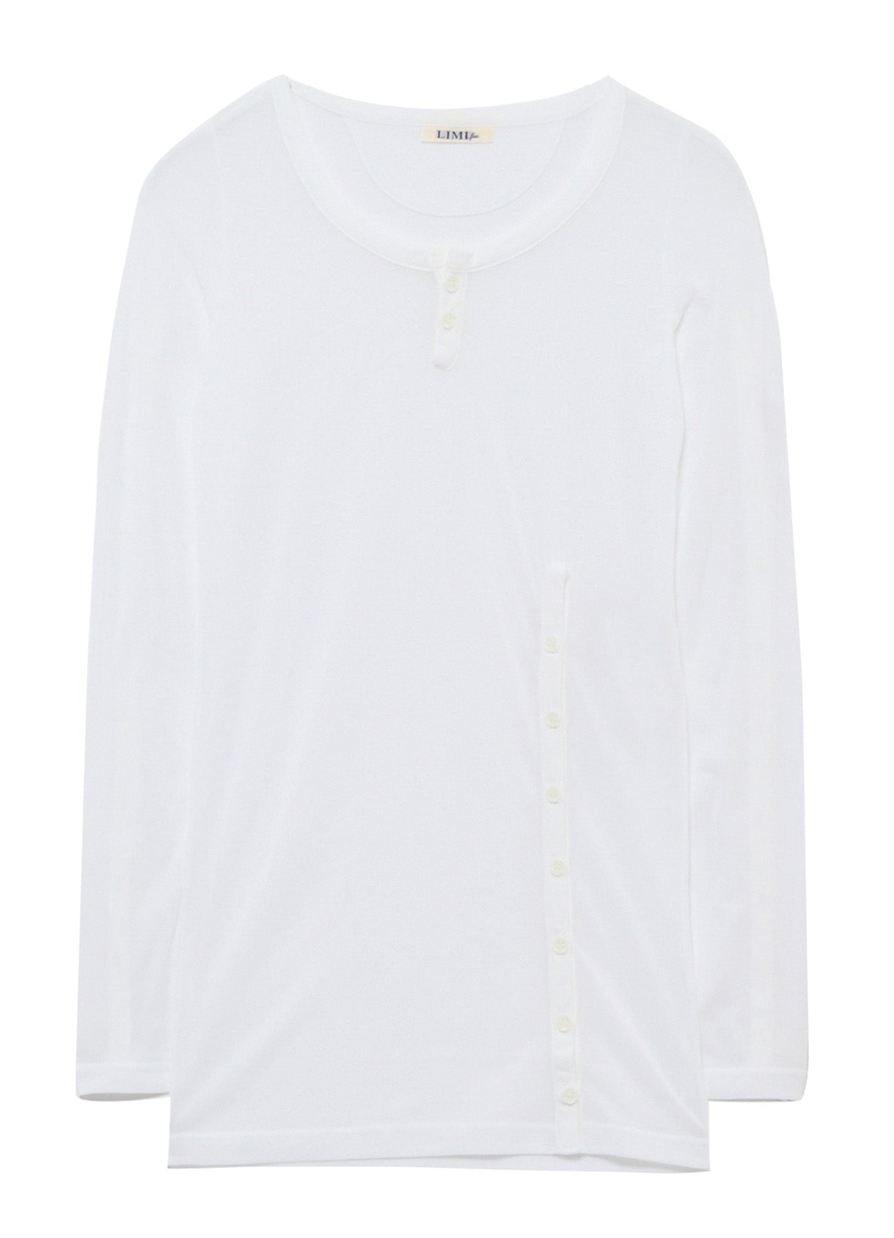 HIGH TWIST JERSEY KEY NECK BUTTON SLIT – THE SHOP YOHJI YAMAMOTO