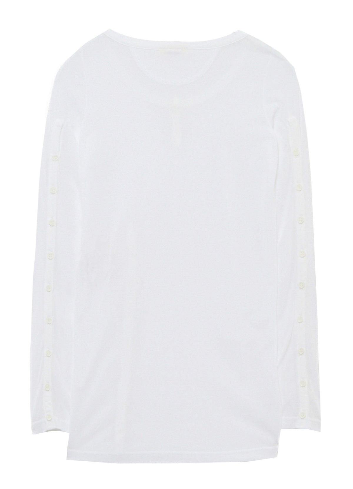 HIGH TWIST JERSEY KEY NECK BUTTON SLIT