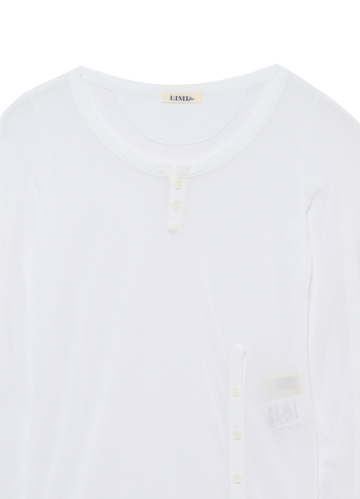 HIGH TWIST JERSEY KEY NECK BUTTON SLIT
