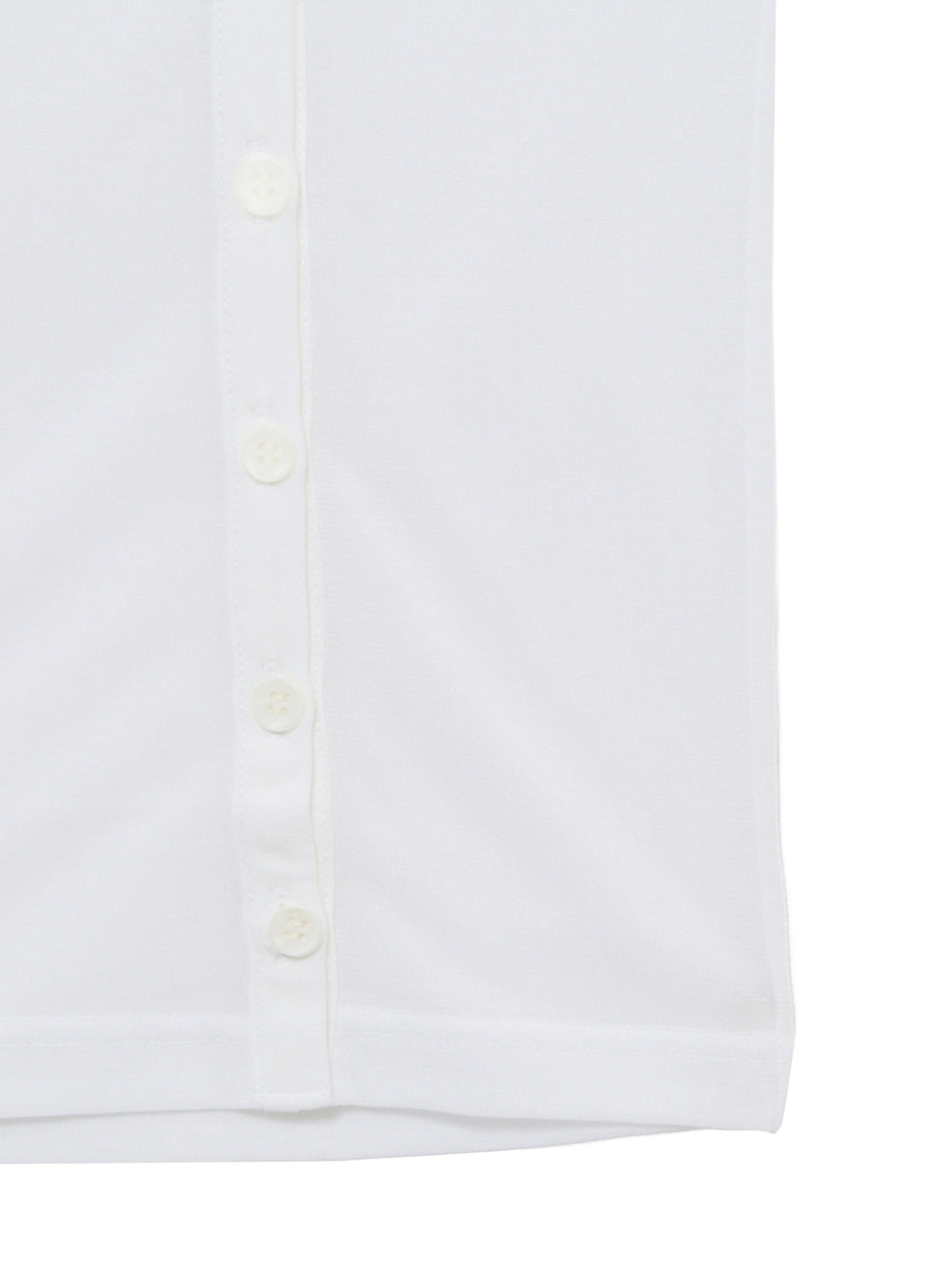 HIGH TWIST JERSEY KEY NECK BUTTON SLIT