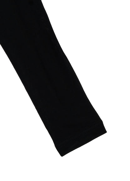 HIGH TWIST JERSEY KEY NECK BUTTON SLIT