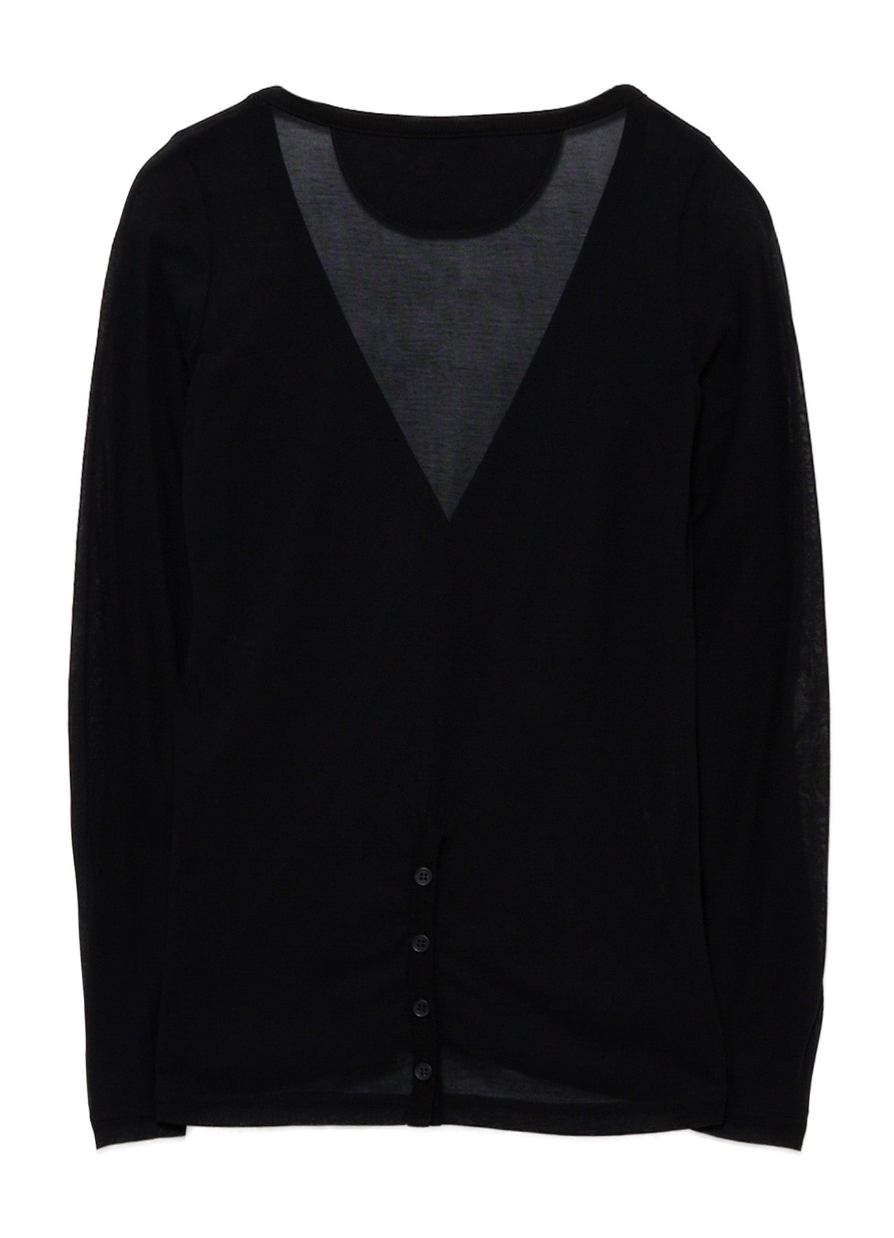HIGH-TWIST JERSEY BUTTON SLEEVE CARDIGAN – THE SHOP YOHJI YAMAMOTO