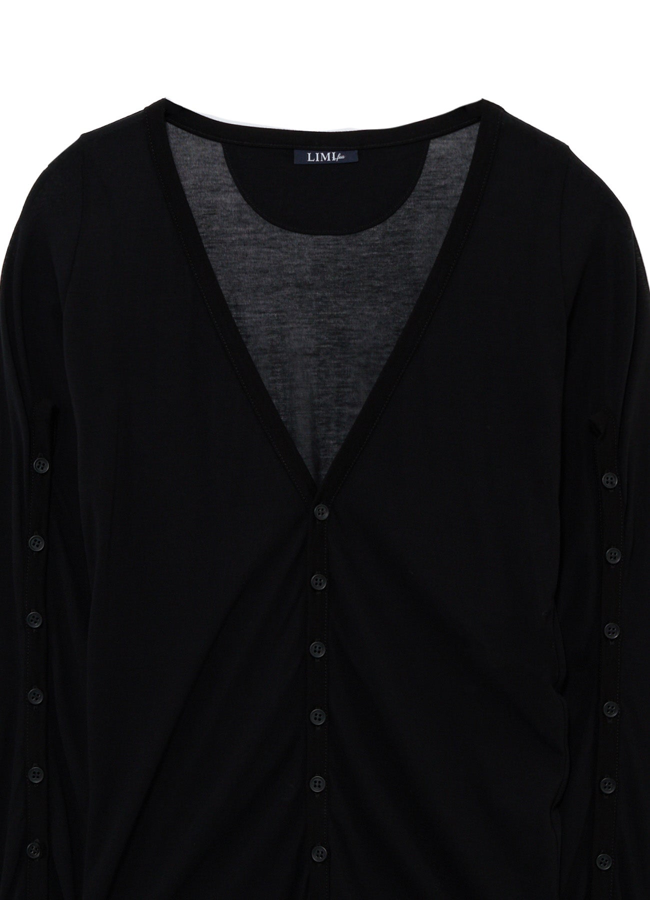 HIGH-TWIST JERSEY BUTTON SLEEVE CARDIGAN – THE SHOP YOHJI YAMAMOTO