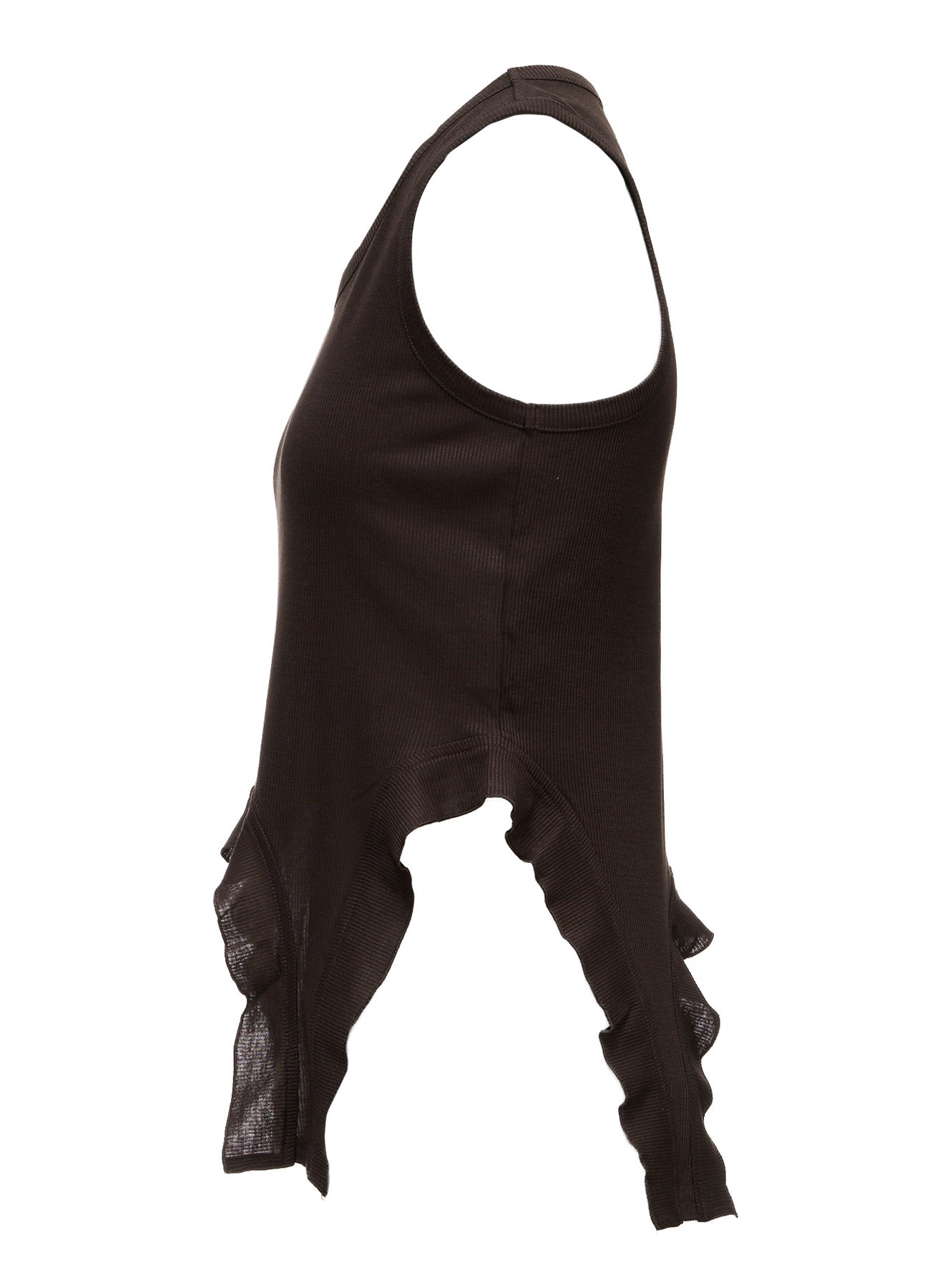 LYOCELL / COTTON RIB HEM DESIGN TANK TOP