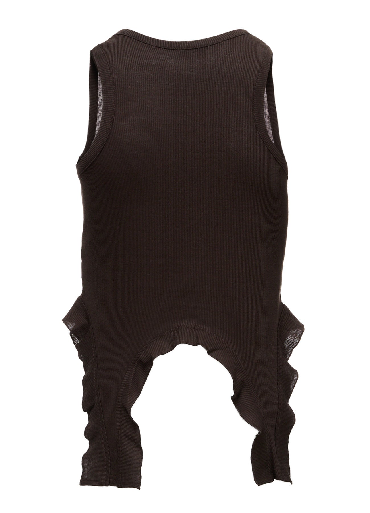 LYOCELL / COTTON RIB HEM DESIGN TANK TOP