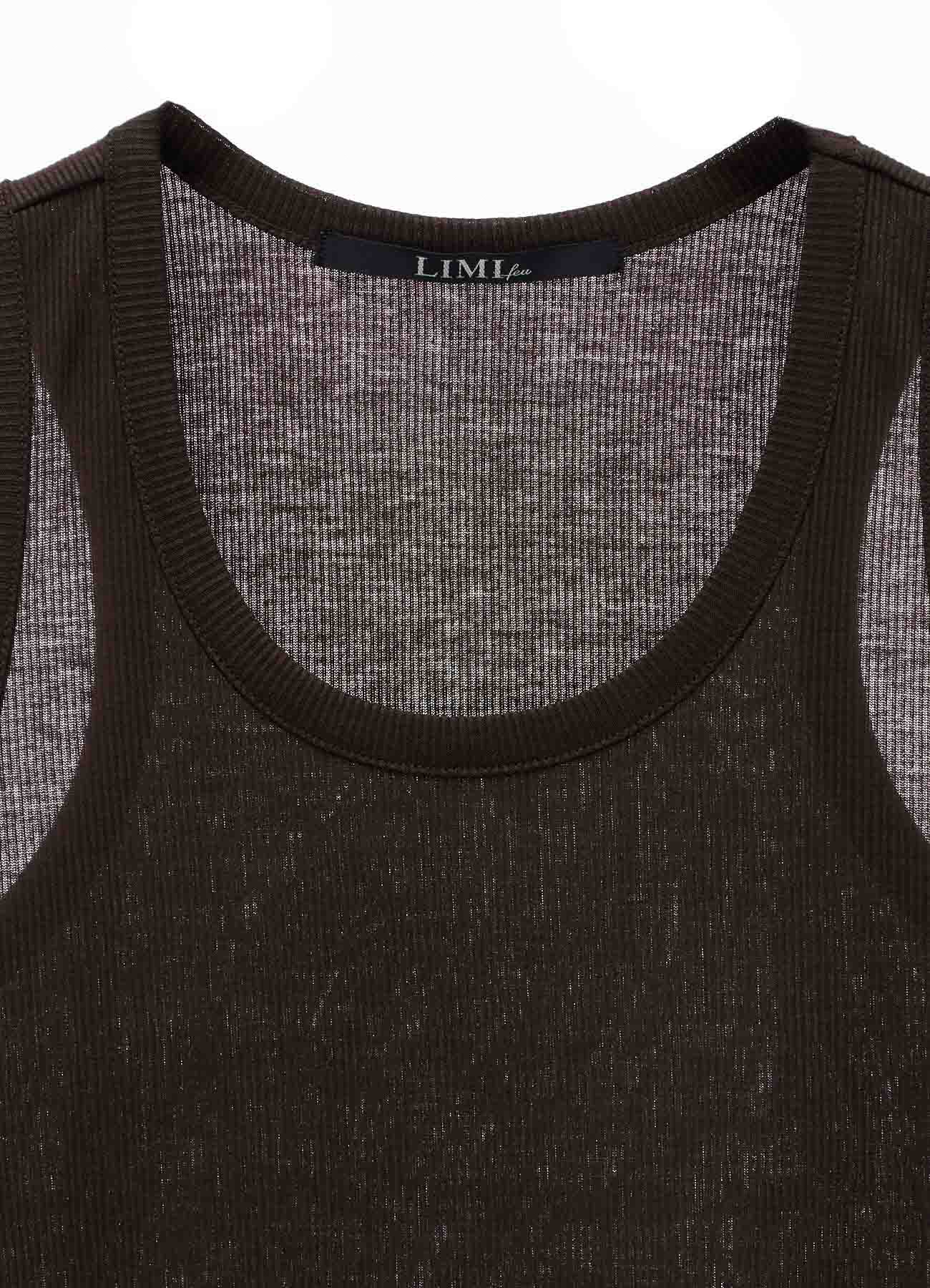LYOCELL / COTTON RIB HEM DESIGN TANK TOP