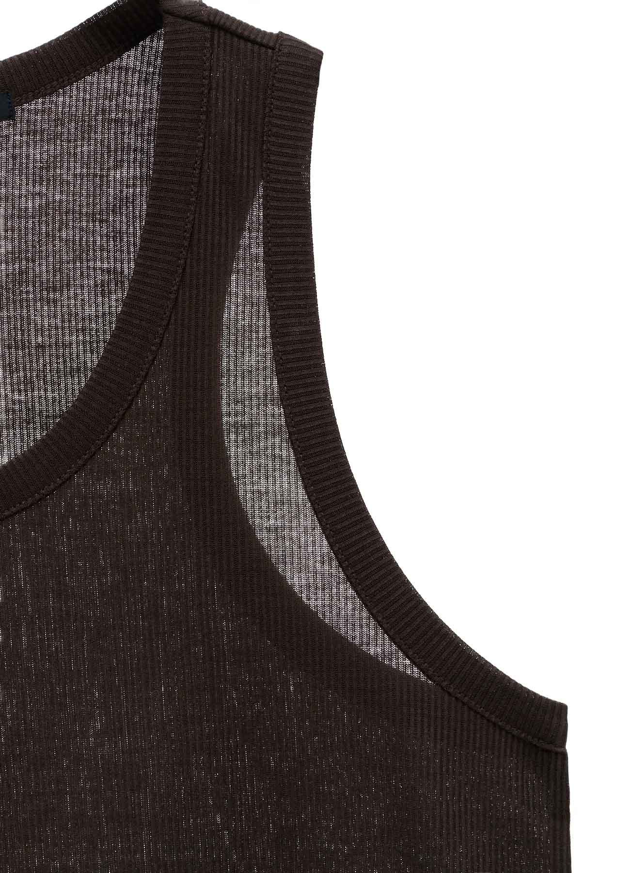 LYOCELL / COTTON RIB HEM DESIGN TANK TOP