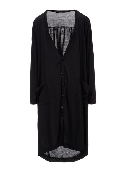CELLULOSE/C JERSEY DROP-SHOULDER CARDIGAN