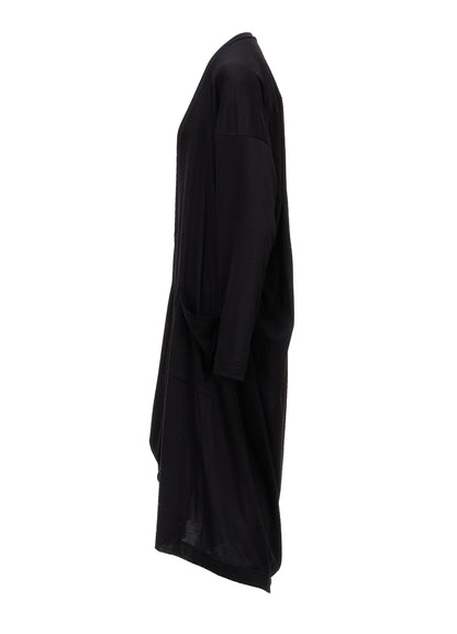 CELLULOSE/C JERSEY DROP-SHOULDER CARDIGAN