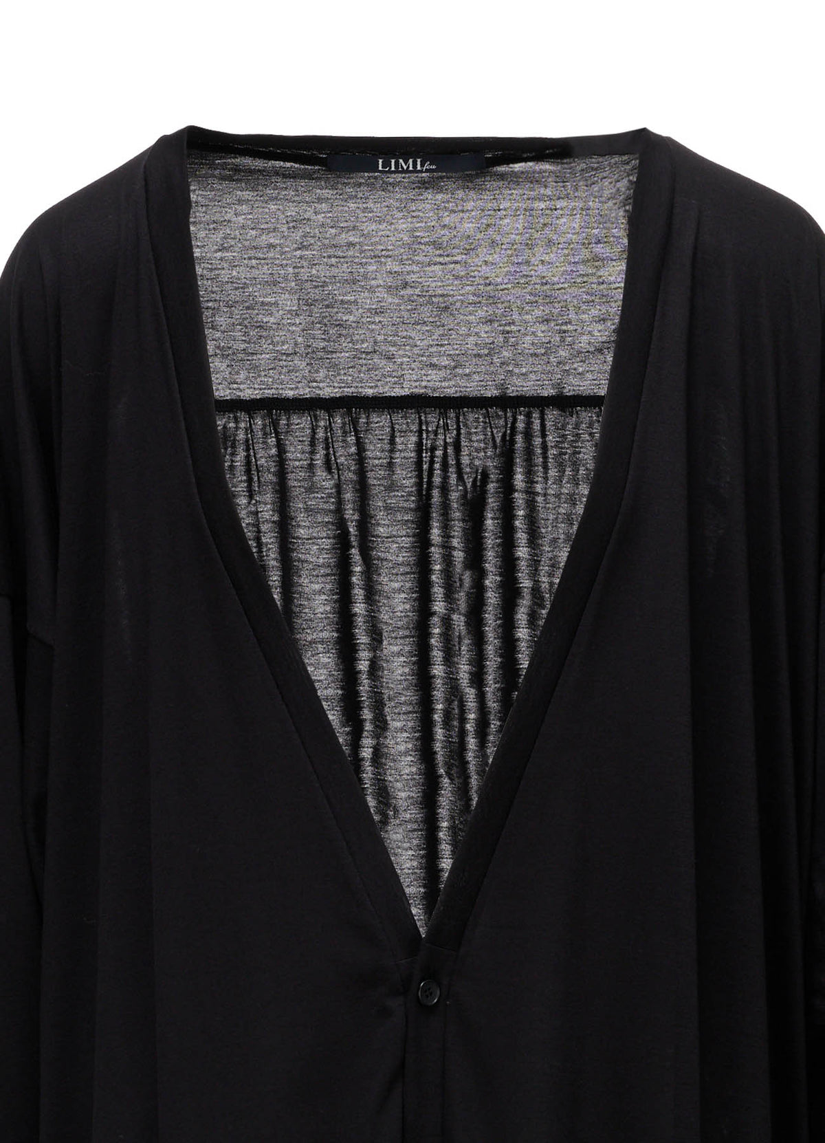 CELLULOSE/C JERSEY DROP-SHOULDER CARDIGAN