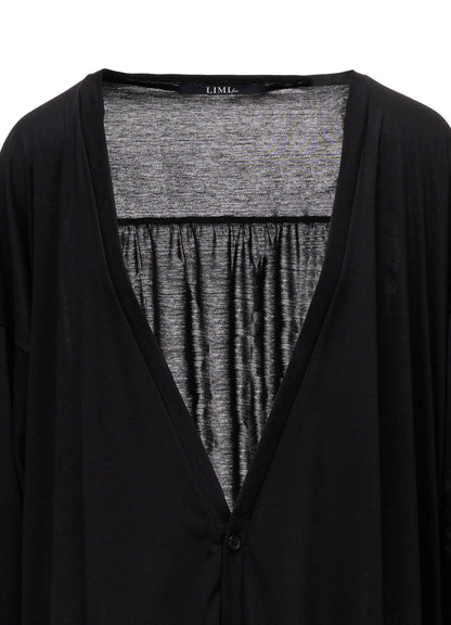 CELLULOSE/C JERSEY DROP-SHOULDER CARDIGAN