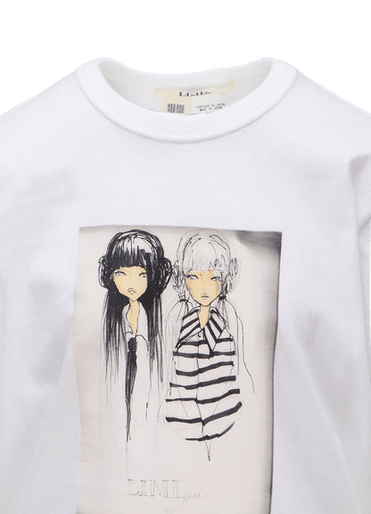 ERI PRINT B CREW NECK SHORT SLEEVE T-SHIRT