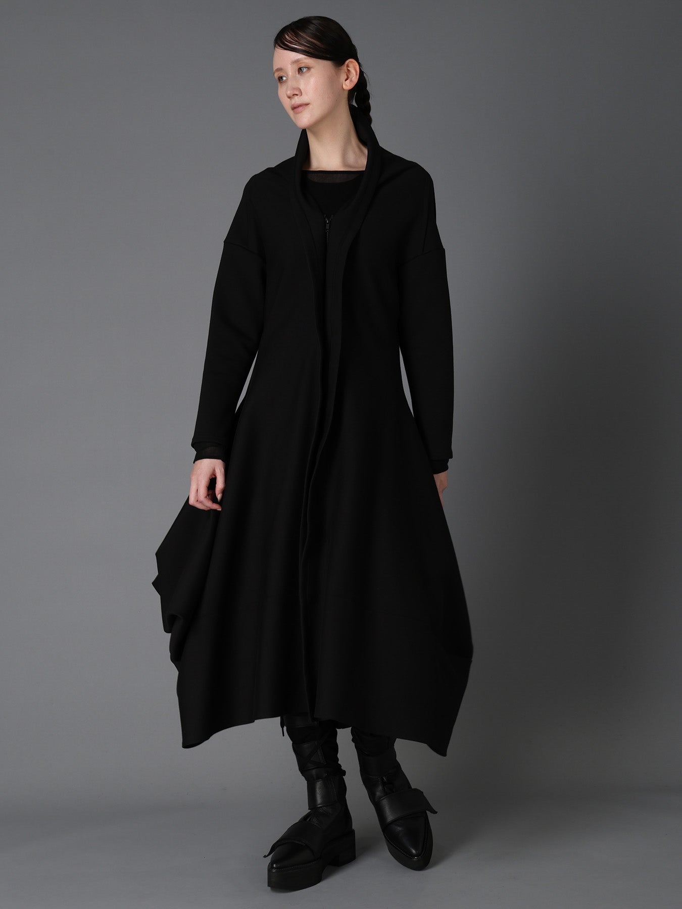 DOUBLE FACE JERSEY DRAPED LONG COAT – THE SHOP YOHJI YAMAMOTO