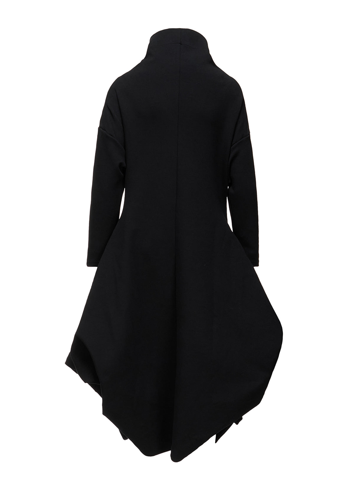 DOUBLE FACE JERSEY DRAPED LONG COAT