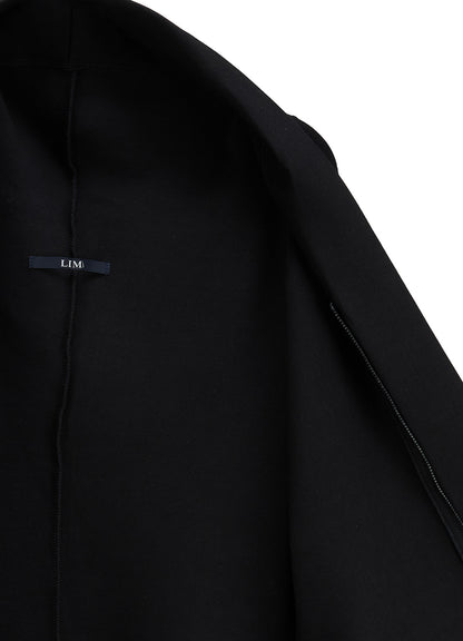 DOUBLE FACE JERSEY DRAPED LONG COAT