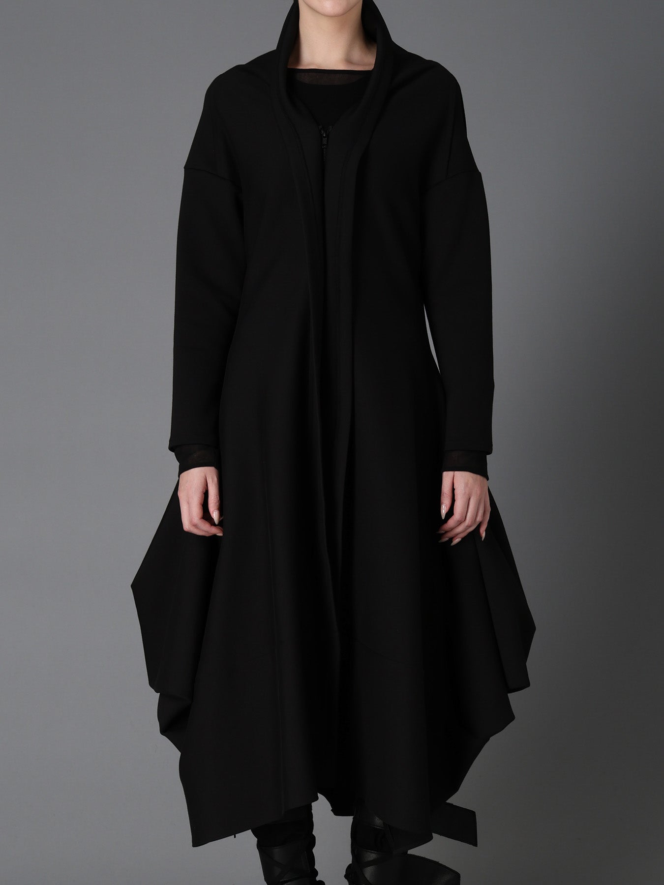 DOUBLE FACE JERSEY DRAPED LONG COAT – THE SHOP YOHJI YAMAMOTO