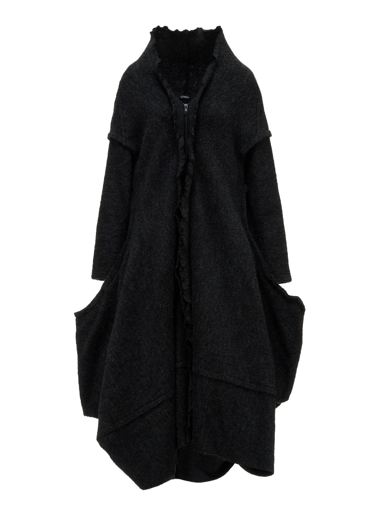 W/PE SHEEP PILE DRAPED LONG COAT – THE SHOP YOHJI YAMAMOTO