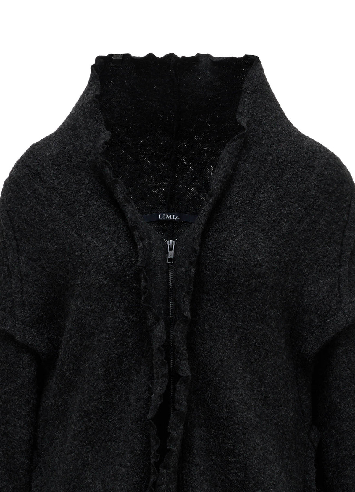 W/PE SHEEP PILE DRAPED LONG COAT