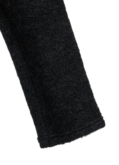 W/PE SHEEP PILE DRAPED LONG COAT