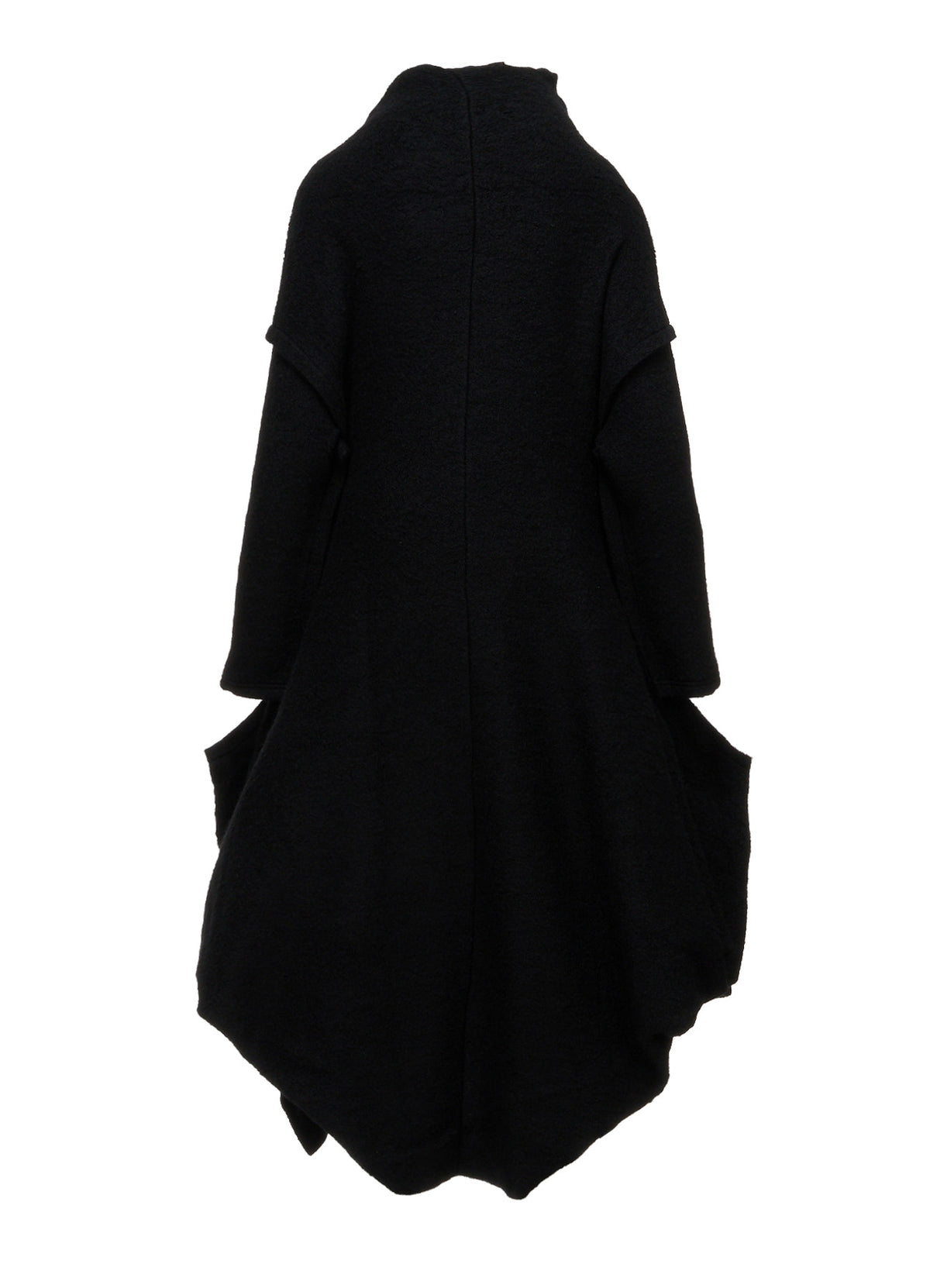 W/PE SHEEP PILE DRAPED LONG COAT