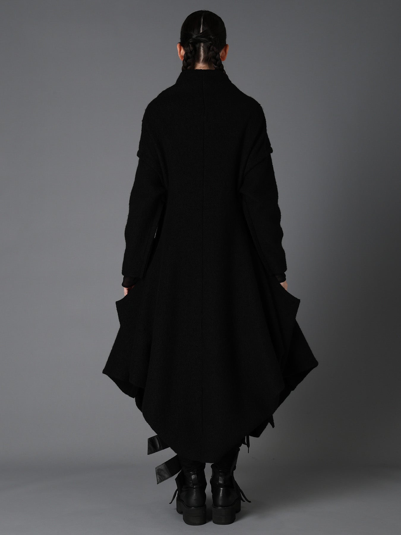 W/PE SHEEP PILE DRAPED LONG COAT – THE SHOP YOHJI YAMAMOTO