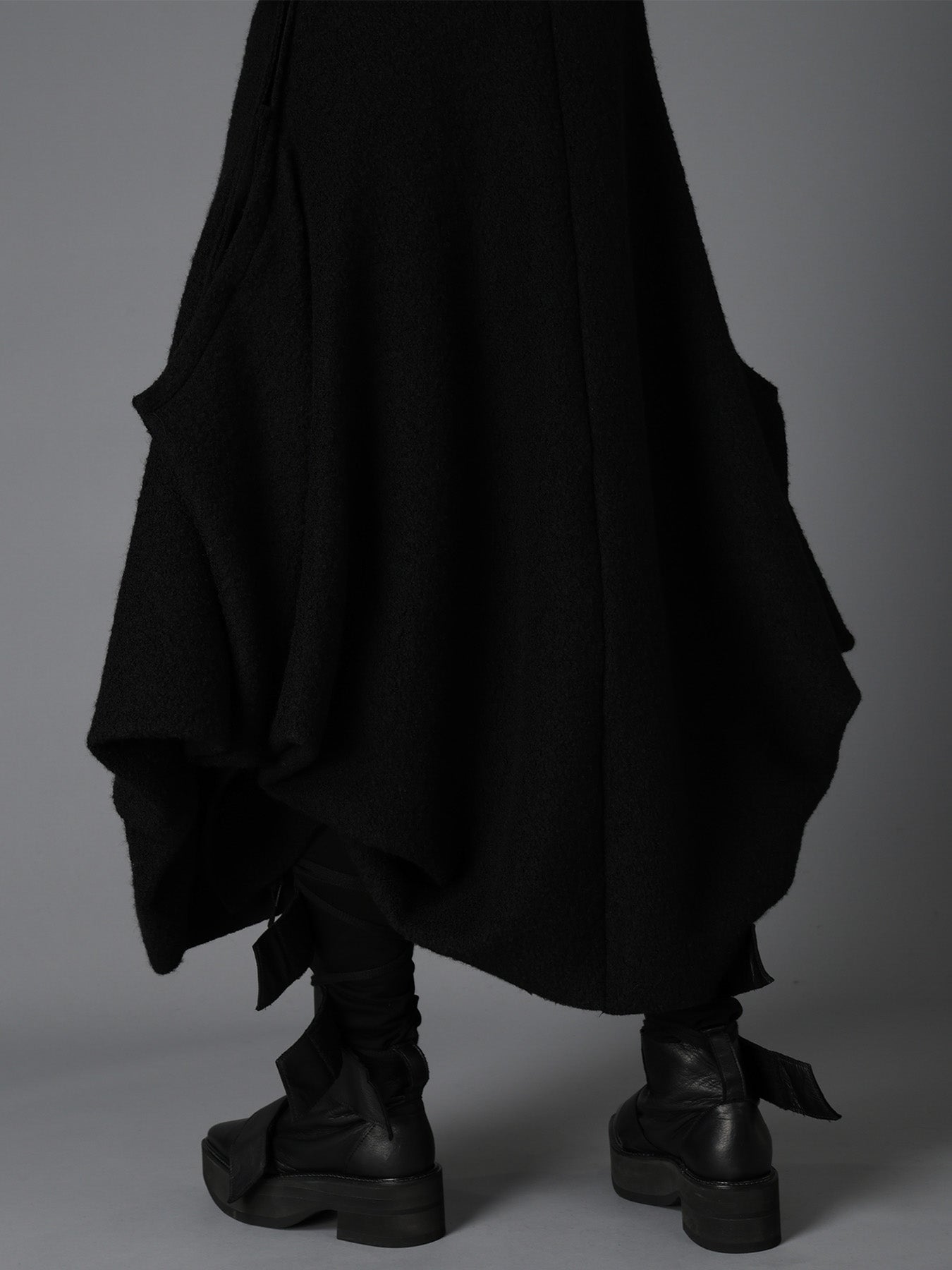 W/PE SHEEP PILE DRAPED LONG COAT – THE SHOP YOHJI YAMAMOTO