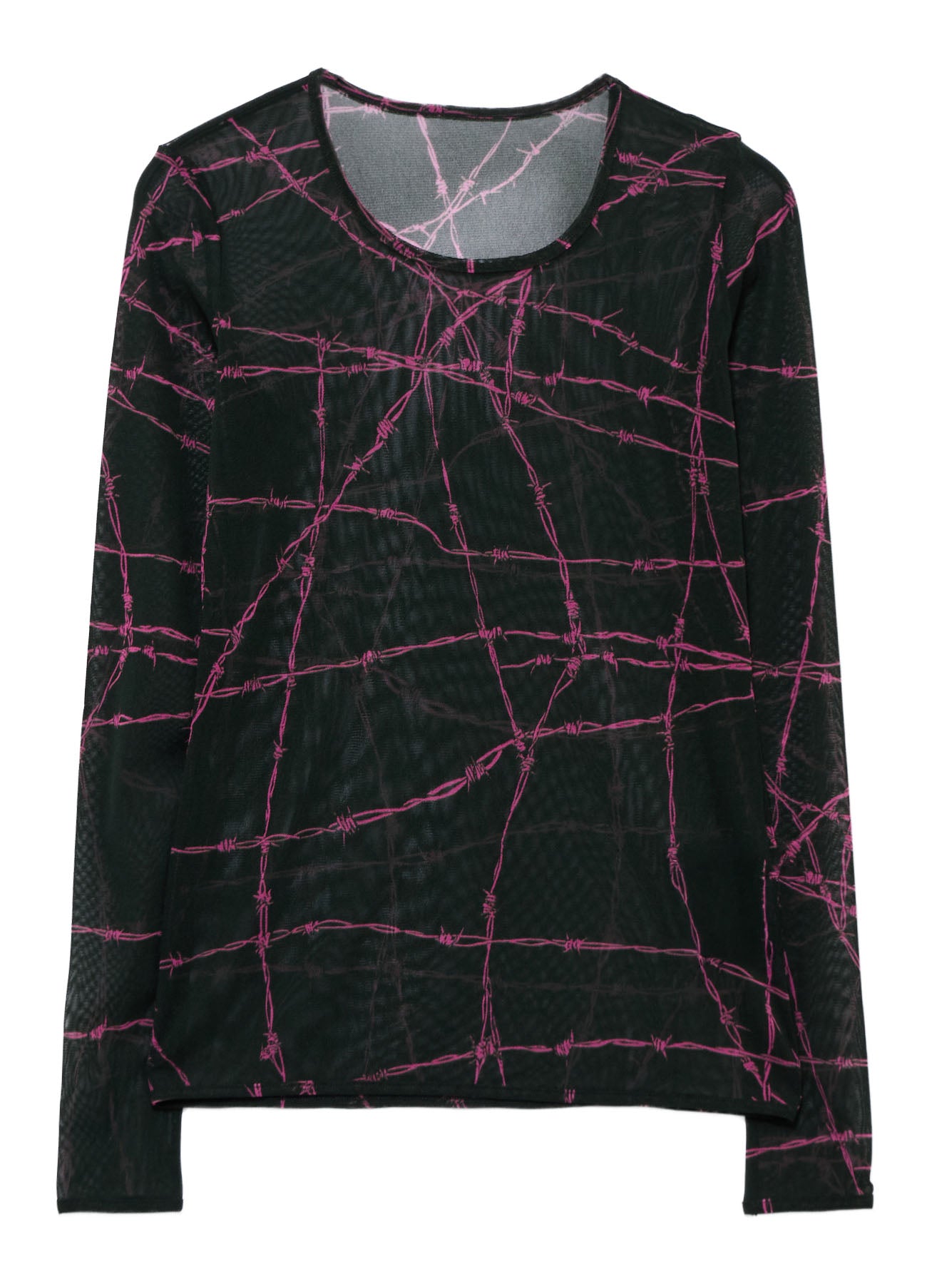 BARBED WIRE PRINT TIGHT LONG SLEEVE T