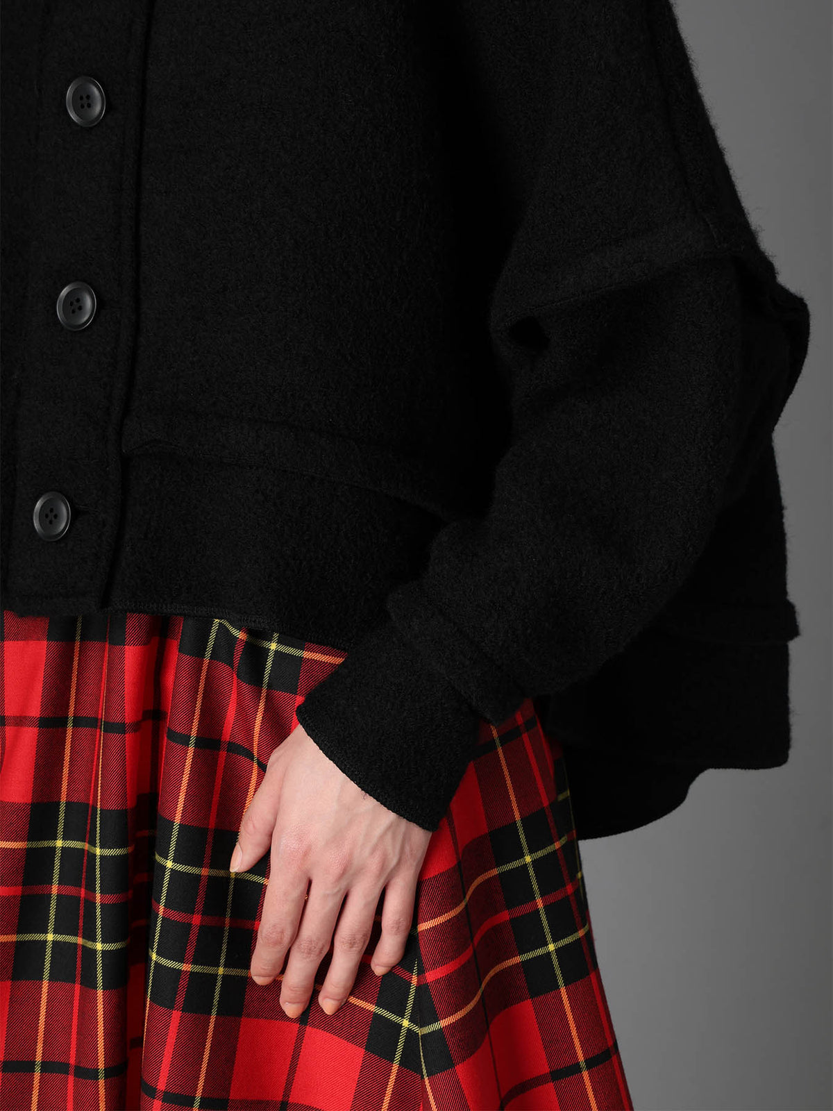 W/PE SHEEP PILE OUT SEAM DESIGN JACKET
