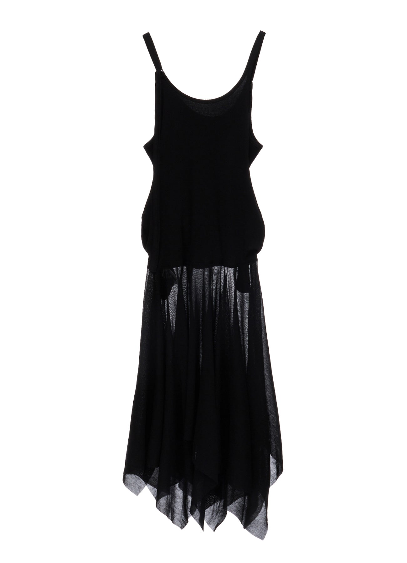 RIB KNIT+TULLE 2 WAY DRESS