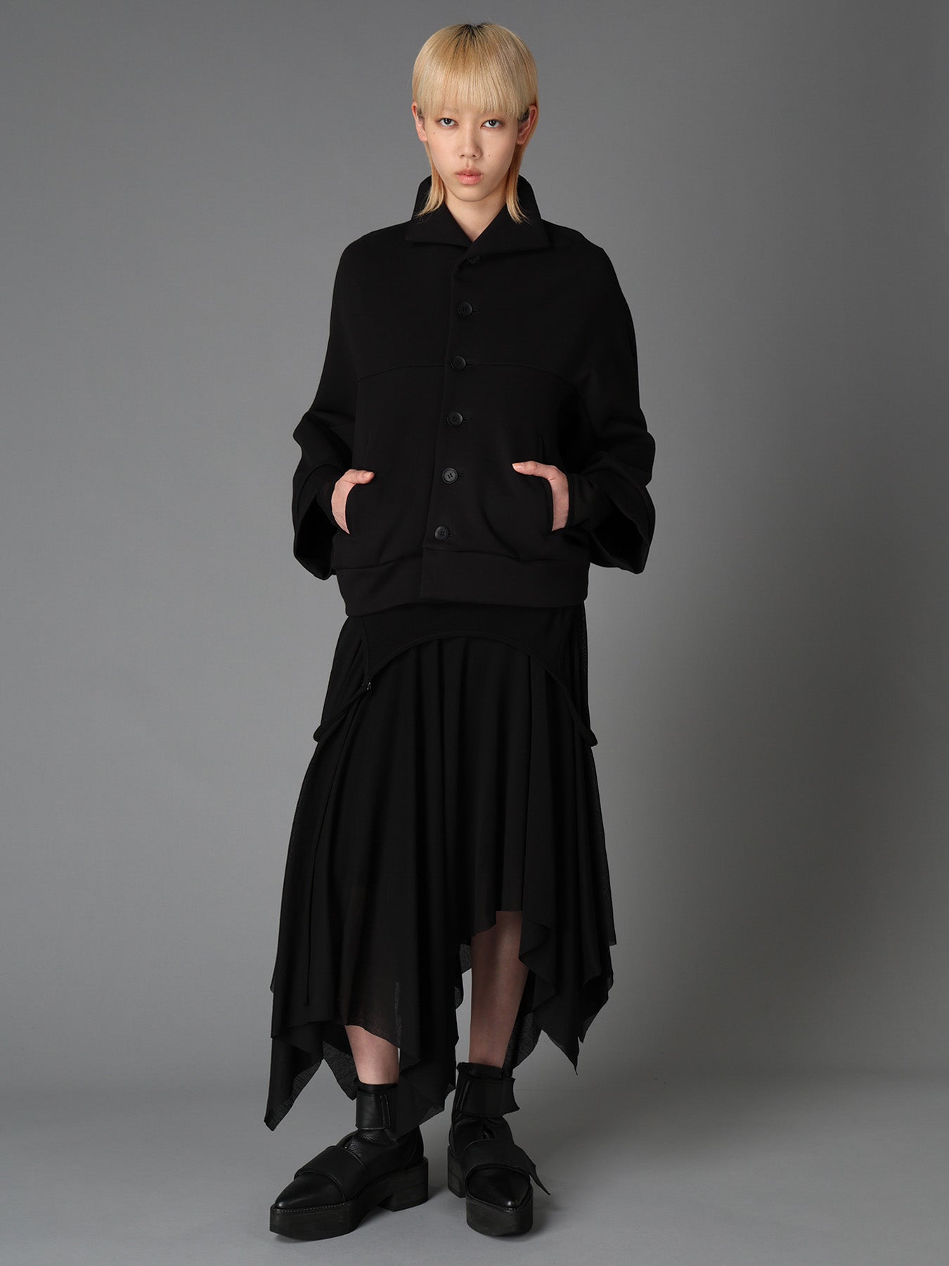 DOUBLE FACE JERSEY DOLMAN SLEEVE SINGLE COAT – THE SHOP YOHJI YAMAMOTO