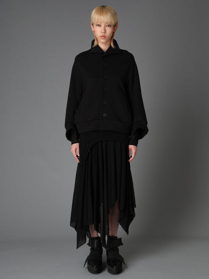 DOUBLE FACE JERSEY DOLMAN SLEEVE SINGLE COAT