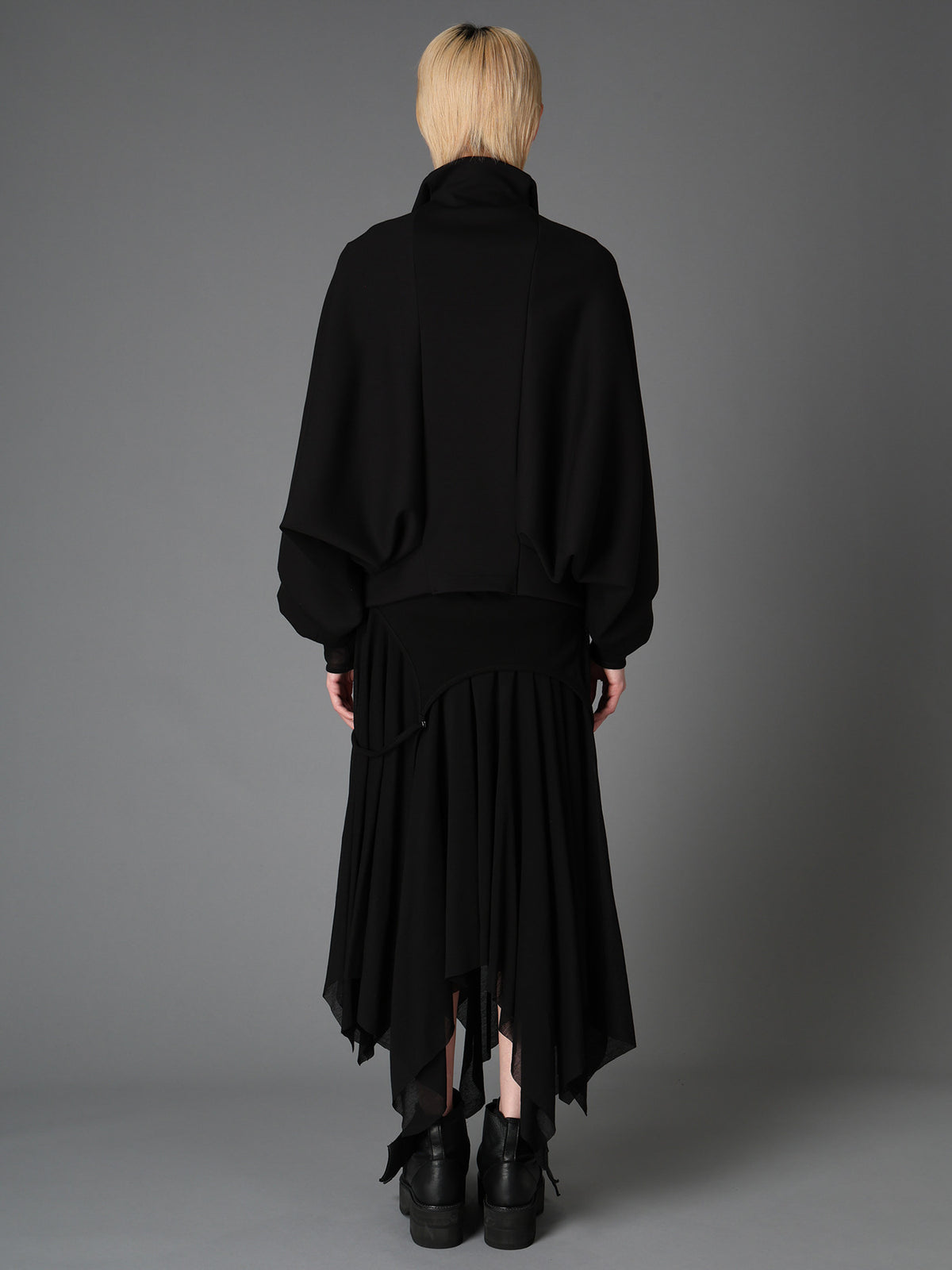 DOUBLE FACE JERSEY DOLMAN SLEEVE SINGLE COAT
