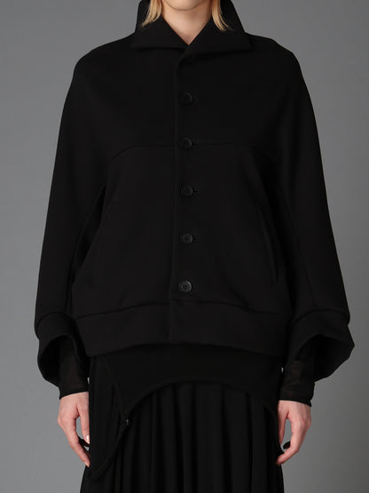 DOUBLE FACE JERSEY DOLMAN SLEEVE SINGLE COAT