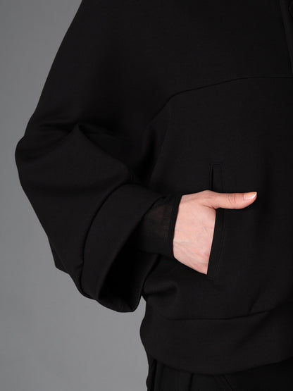 DOUBLE FACE JERSEY DOLMAN SLEEVE SINGLE COAT