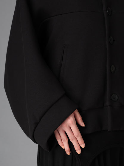 DOUBLE FACE JERSEY DOLMAN SLEEVE SINGLE COAT
