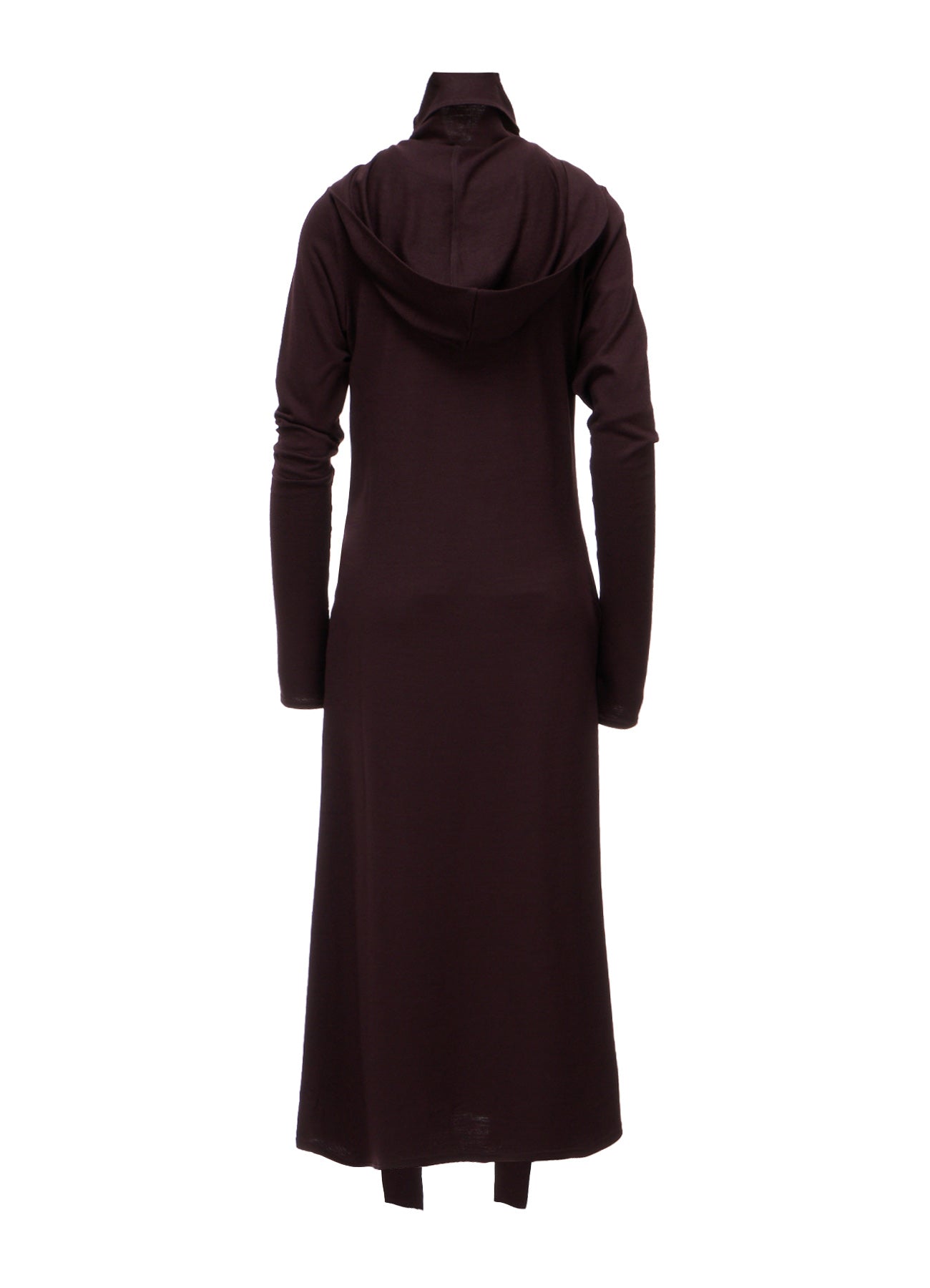 W/ SINGLE JERSEY HOODED SCARF DRESS
