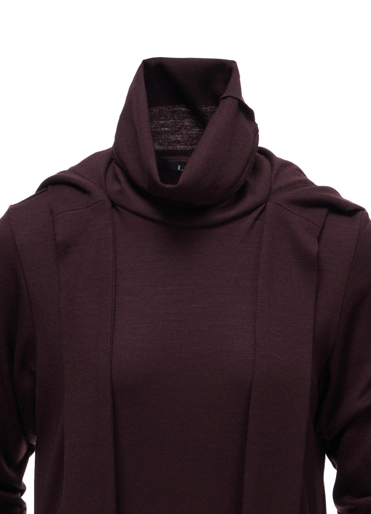 W/ SINGLE JERSEY HOODED SCARF DRESS