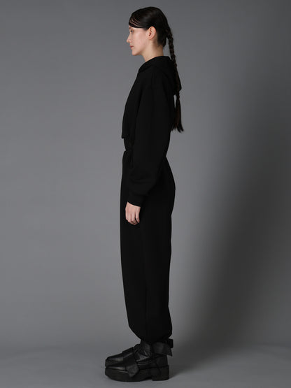 DOUBLE FACE JERSEY PARKA STYLE JUMPSUIT