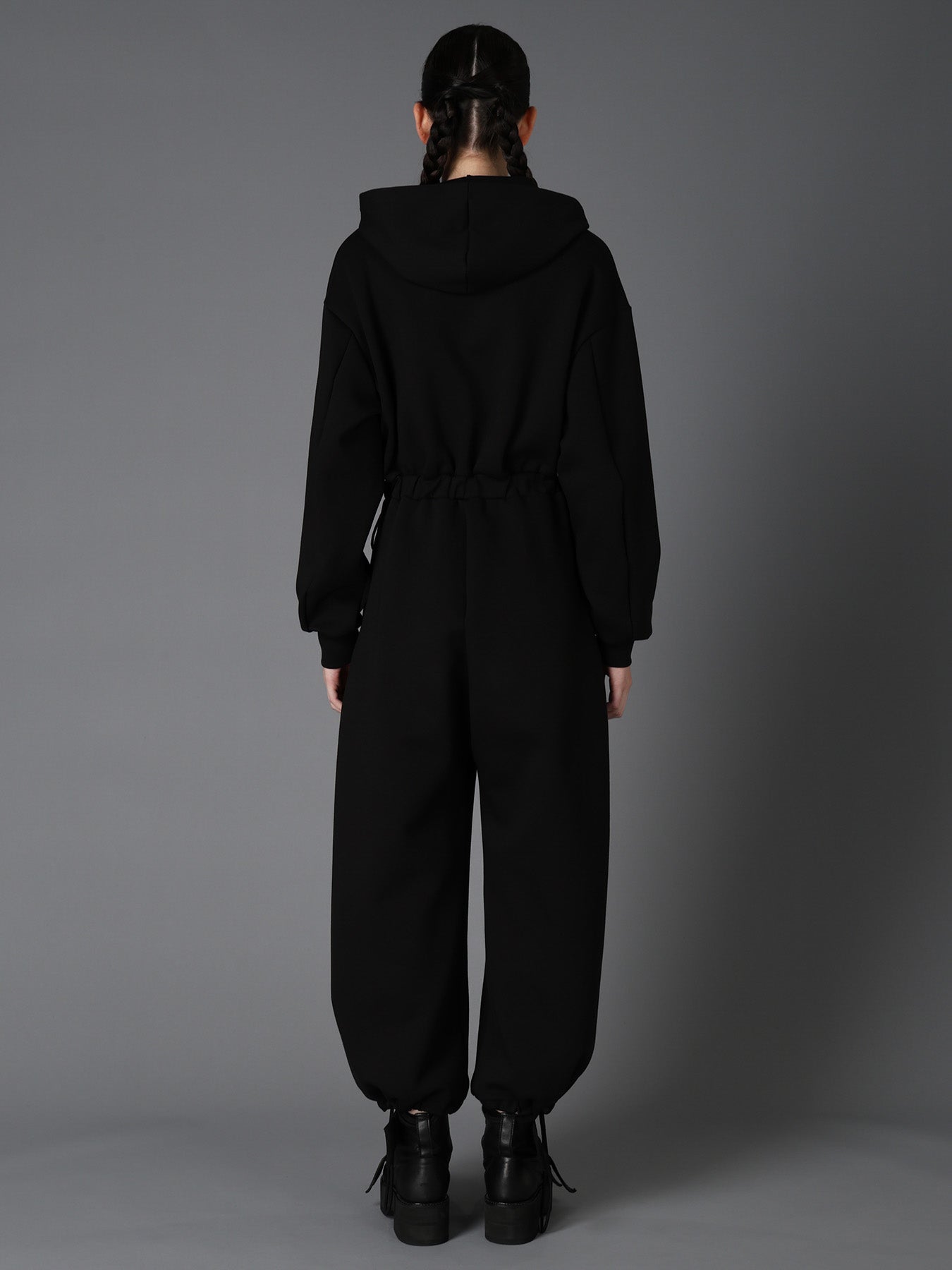 DOUBLE FACE JERSEY PARKA STYLE JUMPSUIT