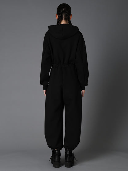 DOUBLE FACE JERSEY PARKA STYLE JUMPSUIT