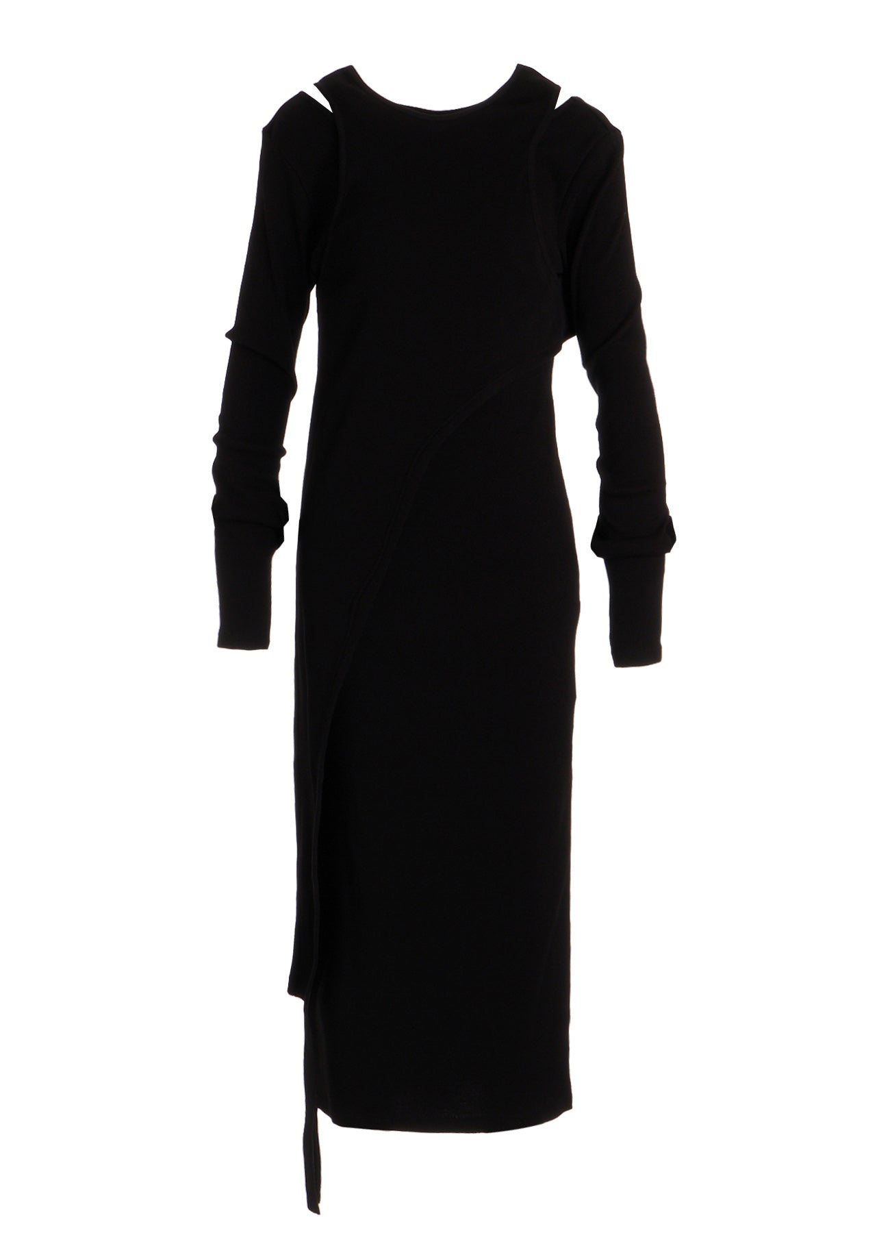 C/ RIB LAYERED DESIGN DRESS
