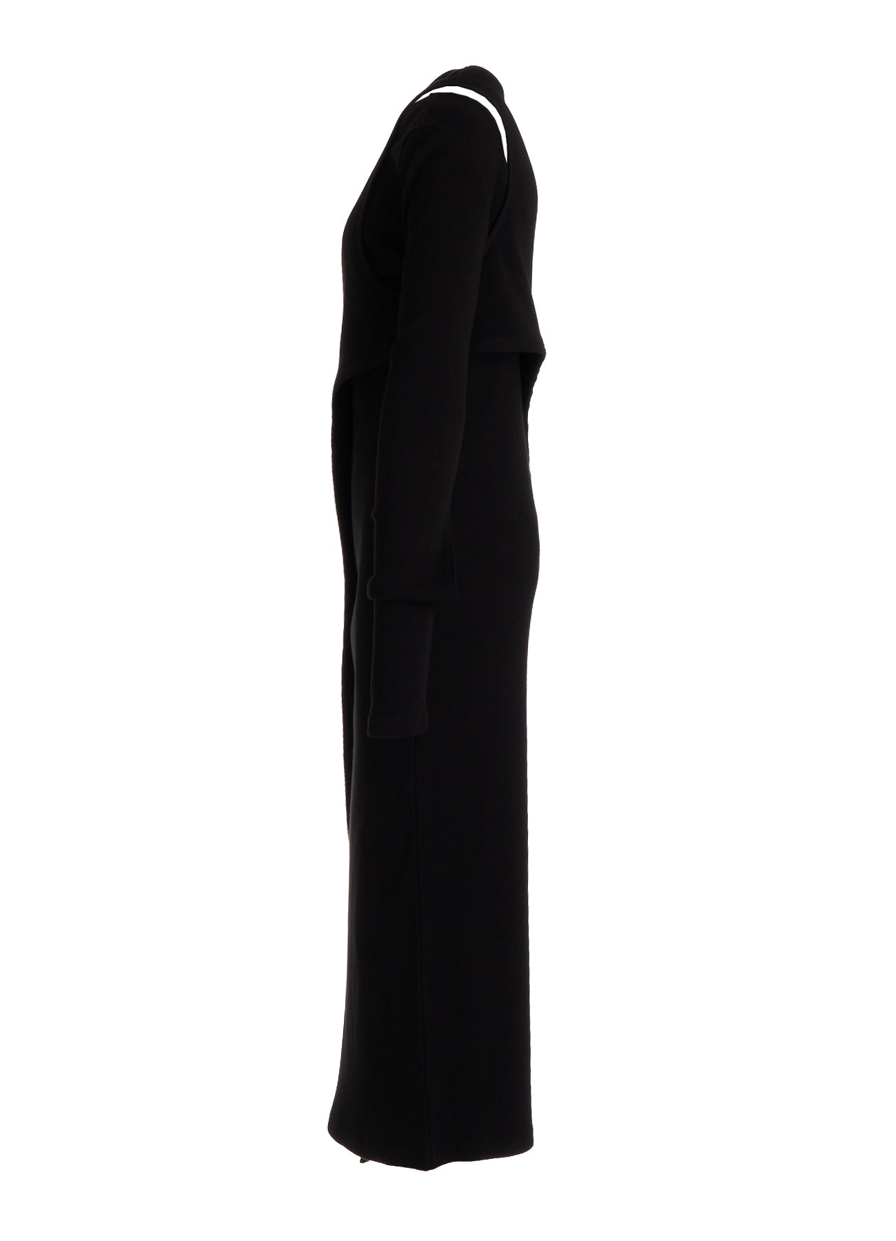 C/ RIB LAYERED DESIGN DRESS